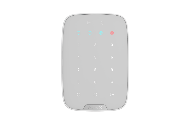 Picture of Kaardilugejaga sõrmistik Ajax Keypad Plus (valge)