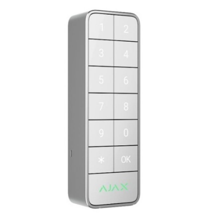 Pilt Kaardilugejaga sõrmistik välitingimustesse Ajax Superior Keypad Outdoor FIBRA (valge)
